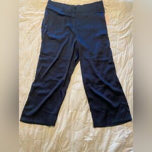 Black Tape Navy Blue Wide Leg Pants